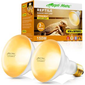 2Pack Reptile Heat Lamp, 150W Reptile Heat Emitter Infrared Basking Spot Light, UVA Daylight Heat Lamp Bulbs for Chickens Coop Reptiles Pets Brooder Use in Kuwait