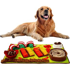 بساط الغطس للكلاب - لعبة ألغاز تفاعلية للكلاب للتحفيز الذهني والإثراء مقاس 32 × 20 بوصة للسلالات الصغيرة والكبيرة، بساط تغذية بطيء للكلاب قابل للغسل in Kuwait