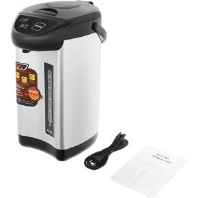 4L Electric Water Boiler Dispenser 750W, 20 Min Fast Boil, 24H Keep Warm, 3 Modes Button/Touch/Manual, with Anti-Dry Burn Protection, Water Level Window, 304 Stainless Steel (Grey) in Saudi Arabia