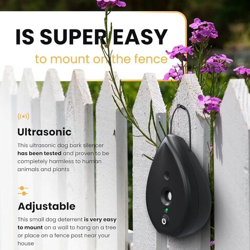 جهاز مضاد للنباح 2025 وكاتم صوت للكلاب المجاورة بطول 75 قدمًا - جهاز مضاد للنباح على مستوى 3، أجهزة إيقاف النباح بالموجات فوق الصوتية للتحكم في نباح الكلاب، رادع النباح في الهواء الطلق in Kuwait