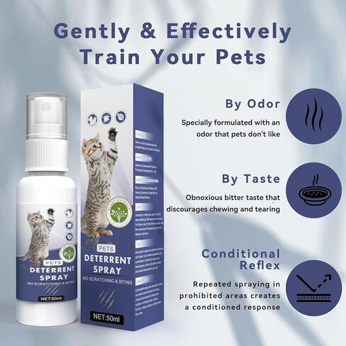 رذاذ رادع للقطط، رادع طبيعي آمن للقطط داخليًا وخارجيًا لحماية الأثاث، رادع مضاد للخدش للأثاث والأرائك والسجاد والحمضيات وغير سام in Kuwait