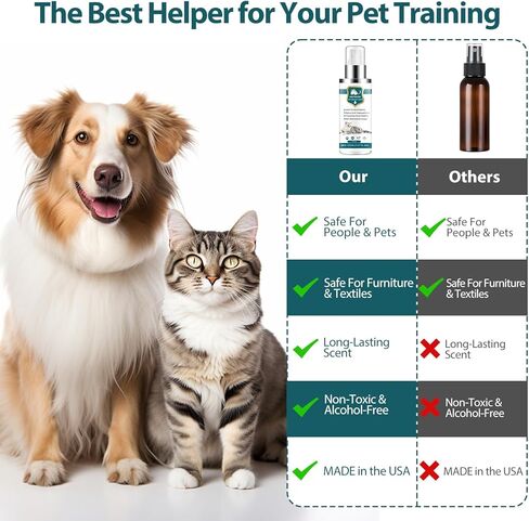 رذاذ متطور لطرد القطط، تركيبة طبيعية طاردة للقطط داخل المنزل وخارجه، مانع خدش القطط المعزز للأثاث والأرائك والسجاد وحماية الستائر ومنع القطط من التبول (أخضر، M) in Kuwait