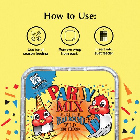C&S Fruit n’ Nut Suet Treat, Suet Cakes for Wild Birds Including Robins, Blue Jays, Bluebirds, Tanagers, Thrushes and More, 8 Pack in Kuwait