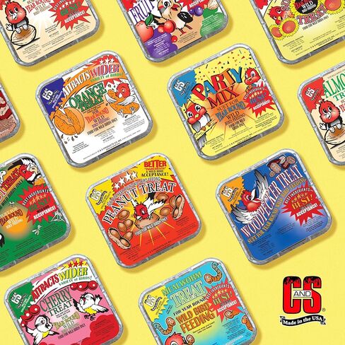 C&S Fruit n’ Nut Suet Treat, Suet Cakes for Wild Birds Including Robins, Blue Jays, Bluebirds, Tanagers, Thrushes and More, 8 Pack in Kuwait