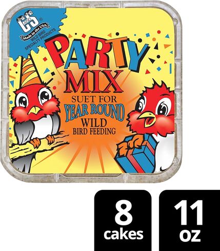 C&S Fruit n’ Nut Suet Treat, Suet Cakes for Wild Birds Including Robins, Blue Jays, Bluebirds, Tanagers, Thrushes and More, 8 Pack in Kuwait