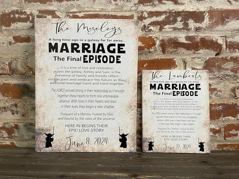 Star Wars Themed Wedding Sign or Gift, Final Episode, Favorite, Handcrafted Custom Canvas, Epic Love Story, PERSONALIZED, May 4th Wedding, Marriage The Final Episode, Galaxy in Saudi Arabia