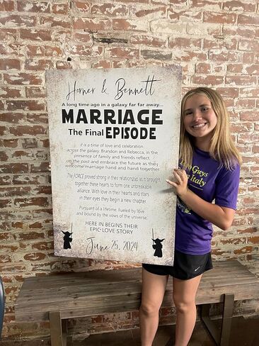 Star Wars Themed Wedding Sign or Gift, Final Episode, Favorite, Handcrafted Custom Canvas, Epic Love Story, PERSONALIZED, May 4th Wedding, Marriage The Final Episode, Galaxy in Saudi Arabia