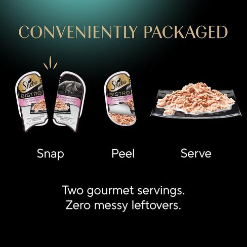 صواني طعام للقطط الرطبة من شيبا بيرفكت بورشنز (24 قطعة، 48 حصة)، مدخل الدجاج والكبد المحمص، صواني مزدوجة سهلة التقشير in Kuwait