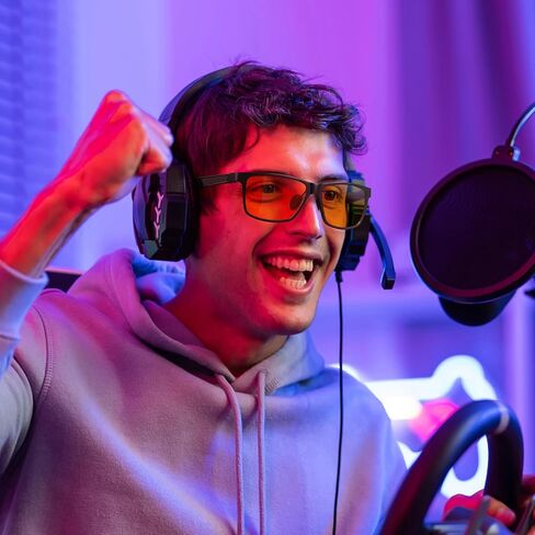 نظارات ألعاب حجب الضوء الأزرق، نظارات ألعاب الكمبيوتر الإلكترونية، فلتر شاشة احترافي قوي، مضاد للوهج وإجهاد العين، نظارات UV400 للنساء والرجال (ألعاب الفيديو، وحدة التحكم، التلفزيون، الكمبيوتر الشخصي) in Kuwait