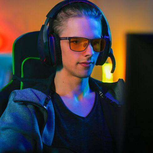 نظارات ألعاب حجب الضوء الأزرق، نظارات ألعاب الكمبيوتر الإلكترونية، فلتر شاشة احترافي قوي، مضاد للوهج وإجهاد العين، نظارات UV400 للنساء والرجال (ألعاب الفيديو، وحدة التحكم، التلفزيون، الكمبيوتر الشخصي) in Kuwait