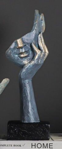 تمثال وجه تجريدي مصنوع يدويًا، منحوتة فنية حديثة، كائن فني، ديكور منزلي فني بسيط (Object-6) in Saudi Arabia