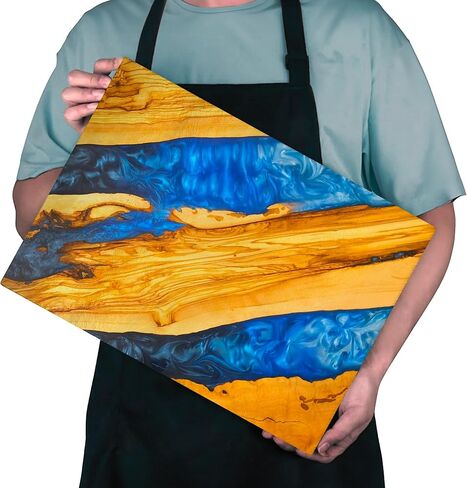 Wood-Look Resin Epoxy Tempered Glass Cutting Board - A Blend of Beauty and Durability - Available in 3 Beautiful Colors. in Saudi Arabia