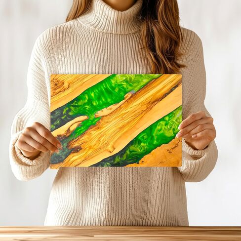 Wood-Look Resin Epoxy Tempered Glass Cutting Board - A Blend of Beauty and Durability - Available in 3 Beautiful Colors. in Saudi Arabia