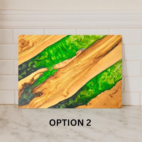 Wood-Look Resin Epoxy Tempered Glass Cutting Board - A Blend of Beauty and Durability - Available in 3 Beautiful Colors. in Saudi Arabia