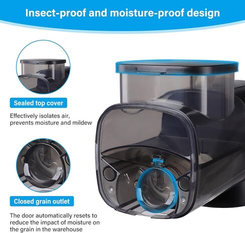hygger Automatic Fish Feeder for Aquarium: Auto Fish Food Dispenser with Timer,quantitative and Fixed-Point Feeding System for Betta Turtle Small Tank - Aquarium Vacation Feeder with 3 AAA Batteries in Kuwait