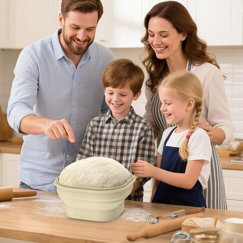 Sourdough Bread Baking Supplies,Electric Thermostatic Silicone Proofing Baskets for Sourdough Bread Baking Tools (elliptical-1, 10in) in Saudi Arabia