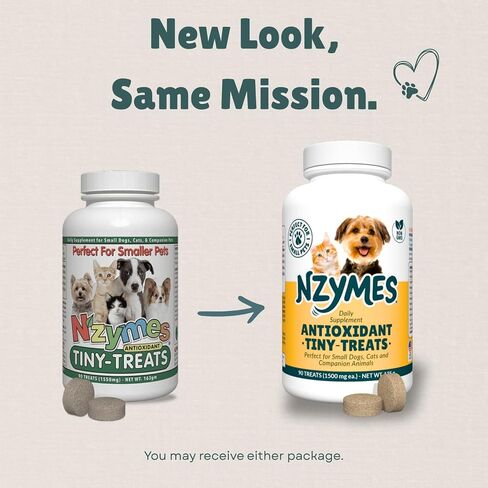 مكافآت Nzymes® الصغيرة المضادة للأكسدة - لمفاصل الكلاب، والوركين، والشلل، والجلد، والمعطف، وتساقط الشعر، والشيخوخة، والهضم، والنوبات - مكافآت الكلاب للكلاب الصغيرة - 270 مكافأة - صنع في الولايات المتحدة الأمريكية in Saudi Arabia