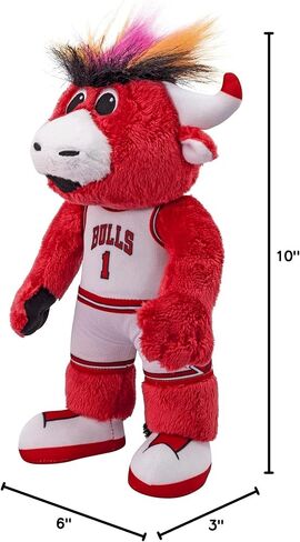 Bleacher Creatures Chicago Bulls Benny The Bull 10" Plush Figure- A Mascot for Play or Display in Saudi Arabia