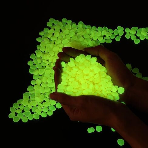 200 PCS Multi-Color Glow Pebbles,Glow Stones,Glowing Rocks Colorful Decor for Fish Tank Pathway Garden Aquarium Walkway Driveway,Shining Pebbles Driven by Light or Sunlight in Saudi Arabia