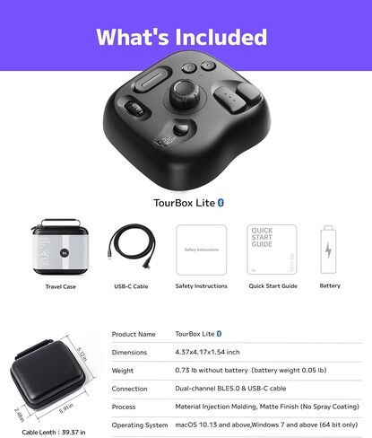 Tourbox Lite Wireless - حزمة الرسم مع الجهاز ومقطع استوديو لاول مرة (بطاقة التنشيط) ، فنان الانتقال in Kuwait