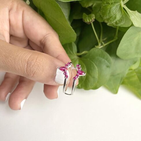 Red Ruby Crown Shaped Enhancer Guard For Women, 14k Gold Finish Ruby Wrap Ring, Engagement Ring in Saudi Arabia