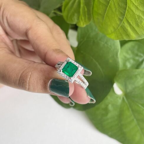 Pear & Round Cut Green Emerald Crown Style Enhancer Guard For Women, 14K Gold Plated 925 Silver May Birthstone Green Emerald Crown Enhancer Wrap Guard Matching Band in Saudi Arabia