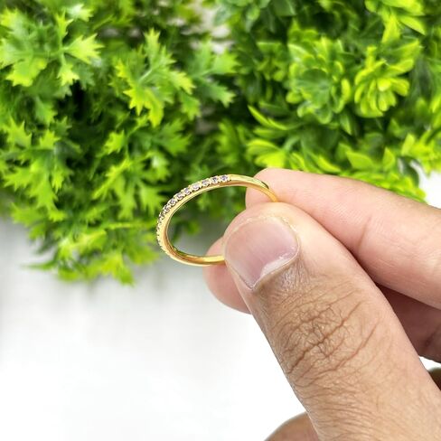 Purple Amethyst Wedding Band For Women, 14k Gold Finish February Birthstone Amethyst Half Eternity Ring, Ladies Anniversary Band in Saudi Arabia