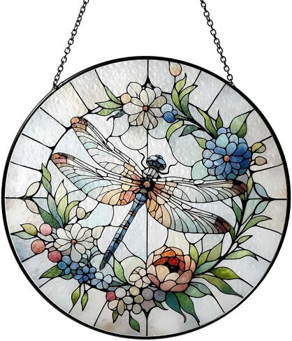 California Poppy Forest Sun Catcher Stained Glass Window Hanging Flower Lover Gifts for Women Poppy Wall Decor Handmade Sun Catcher Decoration for Home Garden Housewarming Gifts in Saudi Arabia