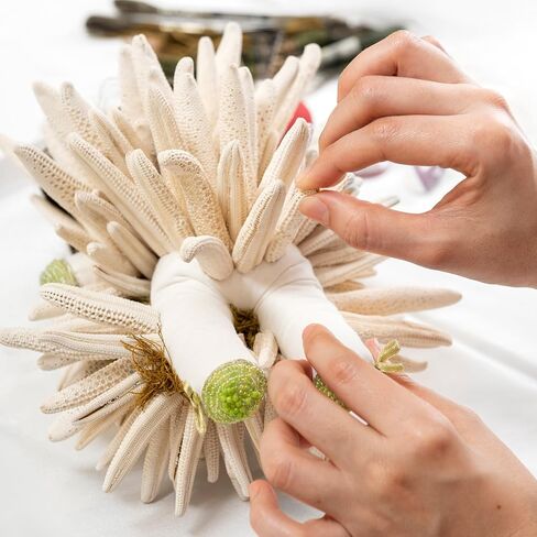 Mixed Media Art Sculpture with Textiles & Starfish | One-of-a-Kind Handmade Piece in Saudi Arabia