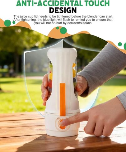 خلاط محمول للعصائر، خلاط شخصي آمن للغسل في غسالة الأطباق للمخفوقات والعصائر الطازجة، زجاجة محمولة خالية من مادة BPA سعة 15 أونصة مع 12 شفرة، زجاجة رياضية قابلة لإعادة الشحن مدمجة وسهلة التنظيف in Kuwait