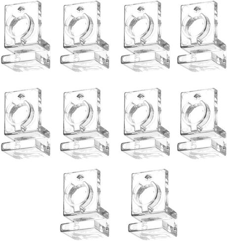 10Pcs Aquarium Cover Bracket - Small Mini Transparent High-Strength Acrylic Supports Bracket, Securely Fixes Inflow & Outflow Pipes, Sturdy Glass Wall Mounted Holder for Fish Bowl Accessories in Saudi Arabia