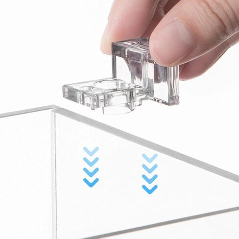 10Pcs Aquarium Cover Bracket - Small Mini Transparent High-Strength Acrylic Supports Bracket, Securely Fixes Inflow & Outflow Pipes, Sturdy Glass Wall Mounted Holder for Fish Bowl Accessories in Saudi Arabia