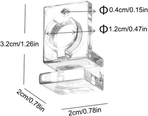 10Pcs Aquarium Cover Bracket - Small Mini Transparent High-Strength Acrylic Supports Bracket, Securely Fixes Inflow & Outflow Pipes, Sturdy Glass Wall Mounted Holder for Fish Bowl Accessories in Saudi Arabia