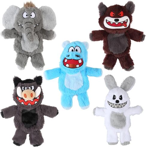 Bzonsmart Squeaky Dog Toys.Tough Plush Chew Toys for Dogs.Interactive Dog Toys to Keep Puppies Medium Large Breed Dogs Busy ..Durable Anti-Boredom Dog Toys for Teething & Playtime. in Kuwait