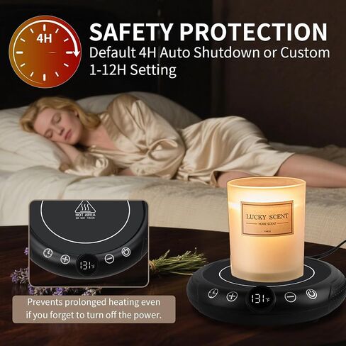 Coffee Mug Warmer, White Elephant Gifts for Adults, Electric Cup Warmer for Desk, Candle Warmer Plate 8-Temp Setting & 1-12H Timer, Stocking Stuffer for Women Men in Saudi Arabia