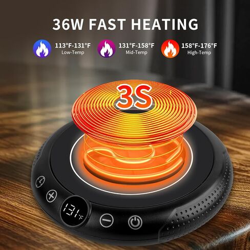 Coffee Mug Warmer, White Elephant Gifts for Adults, Electric Cup Warmer for Desk, Candle Warmer Plate 8-Temp Setting & 1-12H Timer, Stocking Stuffer for Women Men in Saudi Arabia