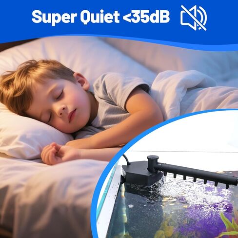 Aquarium Internal Filter for Up to 20 Gallons, Upgraded Fish Tank Filters with 4-Stage Filtration Trio, Adjustable Water Flow, Quiet Corner Filters for Fish Turtle Shrimp Tank, 130GPH, 9.8W in Kuwait