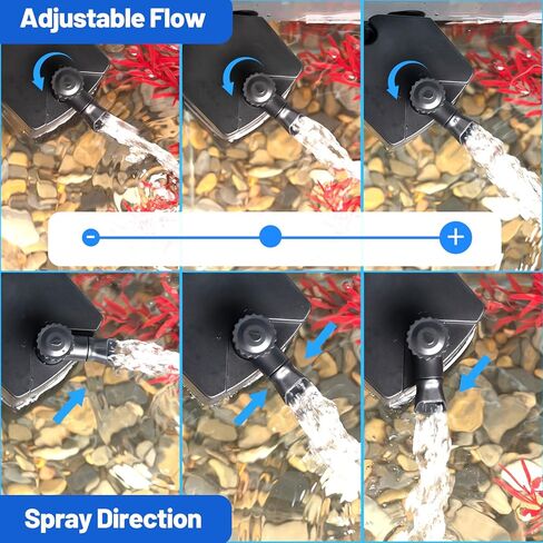 Aquarium Internal Filter for Up to 20 Gallons, Upgraded Fish Tank Filters with 4-Stage Filtration Trio, Adjustable Water Flow, Quiet Corner Filters for Fish Turtle Shrimp Tank, 130GPH, 9.8W in Kuwait