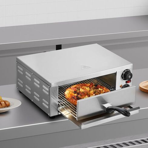 VEVOR Electric Pizza Oven for Countertops, 12-inch, 1500W, with Temp Control & 0-60 Min Timer, Even Baking Technology & Easy Clean Crumb Tray, Ideal for Both Commercial & Home Kitchens in Saudi Arabia