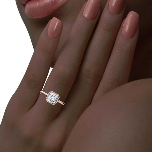 1ct-5ct Moissanite Engagement Ring For Women 5CT Pear Cut Rose Gold Solitaire Engagement Ring in 10K/14K/18K gold & 925 Sterling Silver Wedding & Proposal Jewelry in Saudi Arabia