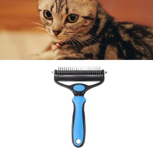 Pssopp Professional Deshedding Tool, Multifunctional Pet Grooming Comb for Cats Dogs Hair Dematting and Nail Care in Saudi Arabia