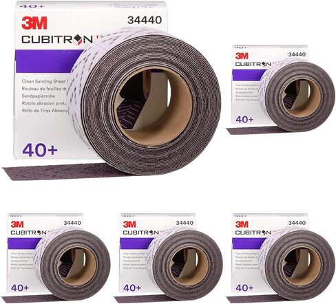 Cubitron 3M Hookit Abrasive Sheet Roll, 34440, Multi-Hole, 70 mm x 8 m, 40+ Grade, Automotive Sanding Roll Sandpaper for Coating Removal, Body Repair, Auto Sanding in Saudi Arabia