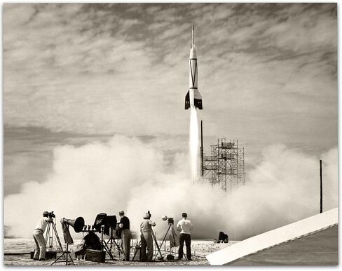 Lone Star Art Astronomy Poster - First NASA Rocket Flight - 11x14 Unframed Art Print - Vintage Space Wall Art for Dark Academia, Astronomers & Space Enthusiasts in Kuwait