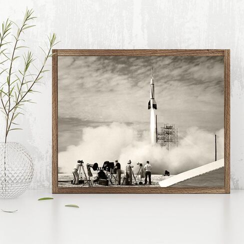 Lone Star Art Astronomy Poster - First NASA Rocket Flight - 11x14 Unframed Art Print - Vintage Space Wall Art for Dark Academia, Astronomers & Space Enthusiasts in Kuwait