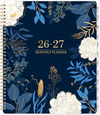 2025-2027 Monthly Planner - 2 Year Monthly Planner/Calendar 2025-2027, Academic Planner 2025-2027, Jul 2025 - Jun 2027, 11" x 9", 24 Months, Tabs, Back Pocket, Holidays, Twin-Wire Binding, Note Pages in Kuwait