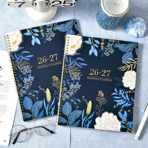2025-2027 Monthly Planner - 2 Year Monthly Planner/Calendar 2025-2027, Academic Planner 2025-2027, Jul 2025 - Jun 2027, 11" x 9", 24 Months, Tabs, Back Pocket, Holidays, Twin-Wire Binding, Note Pages in Kuwait