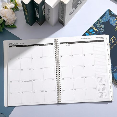 2025-2027 Monthly Planner - 2 Year Monthly Planner/Calendar 2025-2027, Academic Planner 2025-2027, Jul 2025 - Jun 2027, 11" x 9", 24 Months, Tabs, Back Pocket, Holidays, Twin-Wire Binding, Note Pages in Kuwait