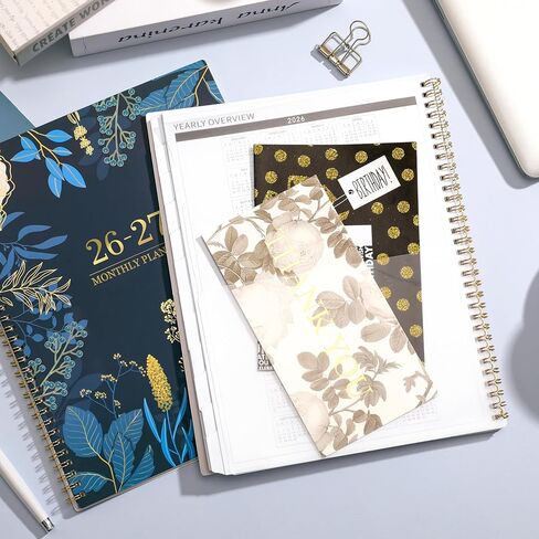 2025-2027 Monthly Planner - 2 Year Monthly Planner/Calendar 2025-2027, Academic Planner 2025-2027, Jul 2025 - Jun 2027, 11" x 9", 24 Months, Tabs, Back Pocket, Holidays, Twin-Wire Binding, Note Pages in Kuwait