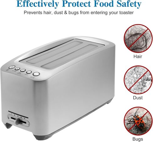 iplusmile Silicone Toaster Top Cover for 4 Slice and Long Slot 2 Slice Toasters, Universal Dust Lid Protector for Bread Maker Kitchen Appliances, Sandwich Machine Part in Saudi Arabia