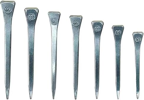 100 Pieces Assorted E2 to E8 Steel Horseshoe Nails – Reliable for Horse Hoof Care, Harness Repair & Riding Gear Needs(100Pcs E8 60.5mm) in Saudi Arabia